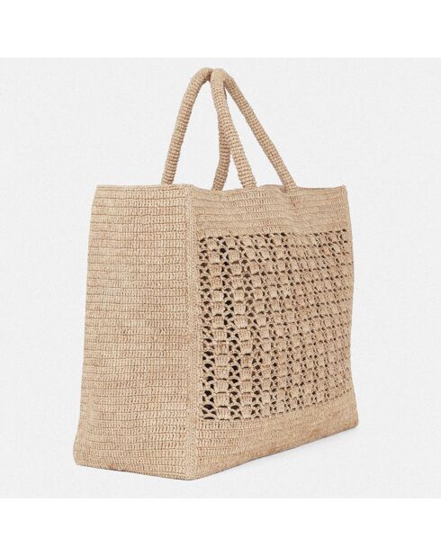 Sac cabas en Raphia Jane thé - 32x28x14 cm