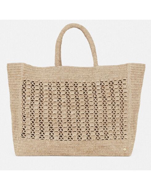 Sac cabas en Raphia Jane thé - 32x28x14 cm