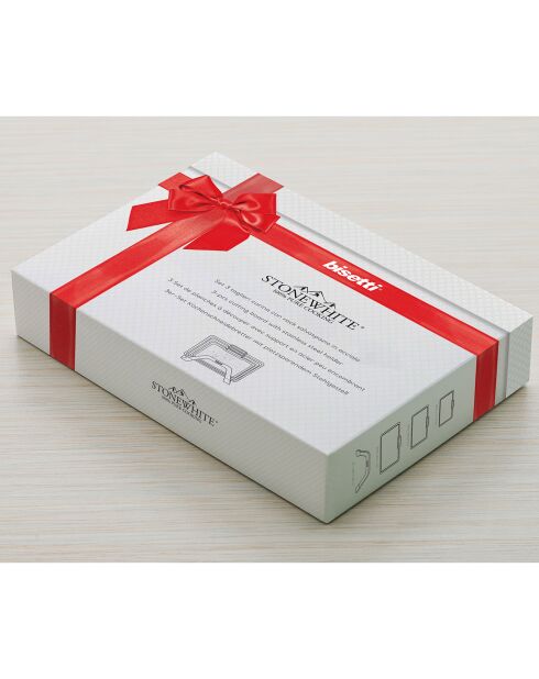 3 Planches à découper avec support Stonewhite blanches