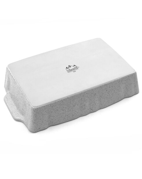 Plat à four en Grès Stonewhite blanc - 34x22x7 cm