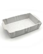 Plat à four en Grès Stonewhite blanc - 34x22x7 cm
