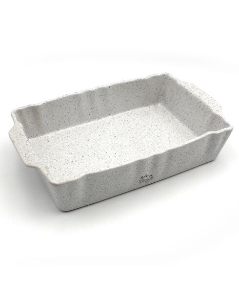 Plat à four en Grès Stonewhite blanc - 34x22x7 cm