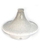 Plat à tajine en Grès Stonewhite blanc - D.26x20 cm
