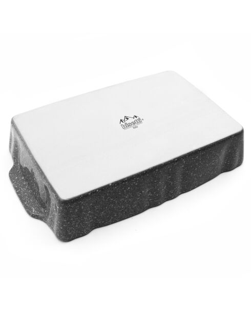 4 Petits plats à four pour gateaux en Grès Pierre Gourmet gris - 20x13x4.5 cm