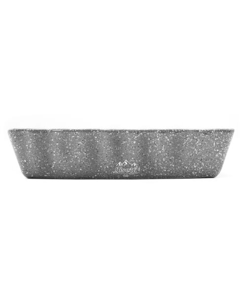 4 Petits plats à four pour gateaux en Grès Pierre Gourmet gris - 20x13x4.5 cm