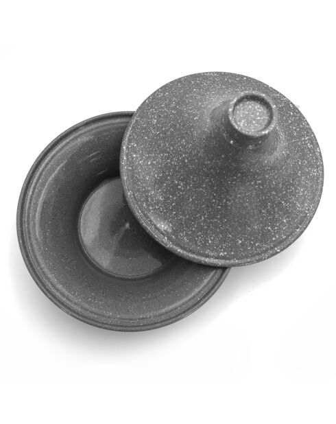 Piatto tajine Pierre Gourmet in gres grigio - D.26x20 cm
