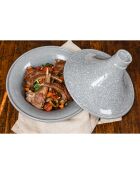 Plat à tajine en Grès Pierre Gourmet gris - D.26x20 cm
