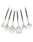 6 Ustensiles de cuisine avec support Stonewhite gris