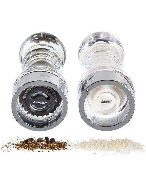 2 macinini per sale e pepe Stonewhite trasparenti