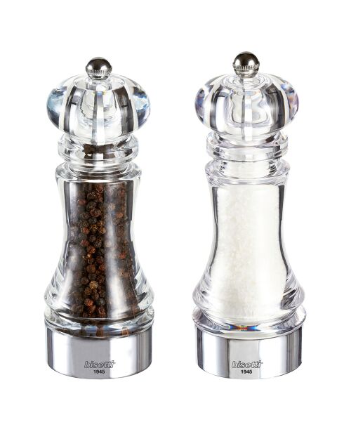 2 macinini per sale e pepe Stonewhite trasparenti