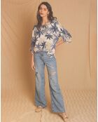 Top 100% Lin Leonie bleu jean
