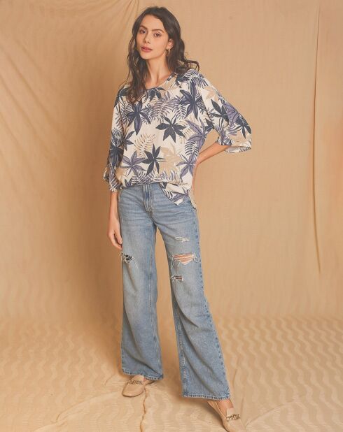 Top 100% Lin Leonie bleu jean