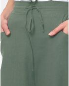 Pantalon 100% Lin Anna kaki claire