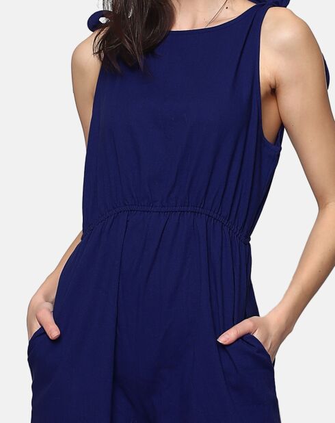 Salopette 100% Lin Chloe marine