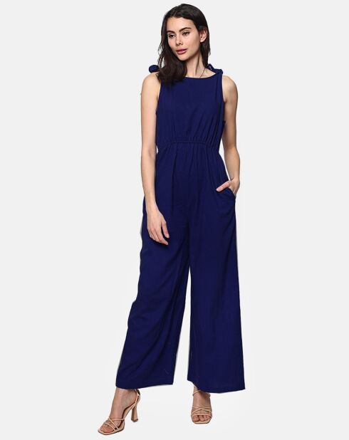 Salopette 100% Lin Chloe marine