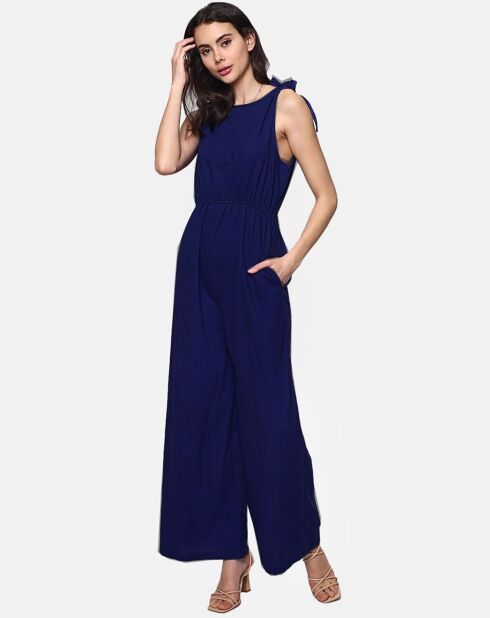 Salopette 100% Lin Chloe marine