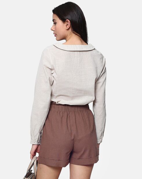Chemise 100% Lin Ines beige