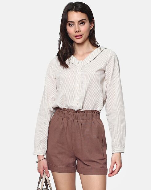 Chemise 100% Lin Ines beige