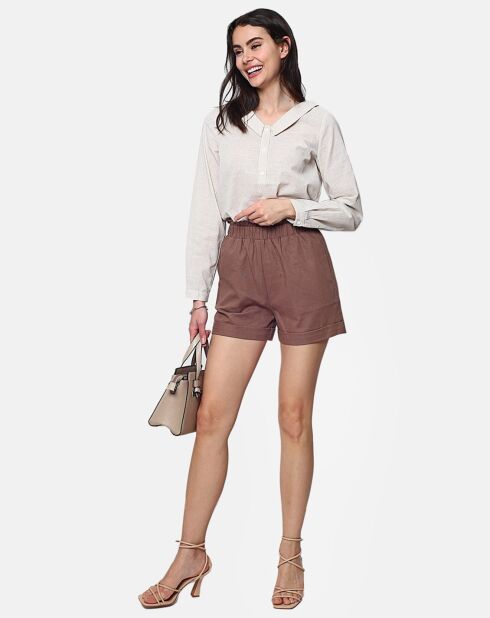 Chemise 100% Lin Ines beige