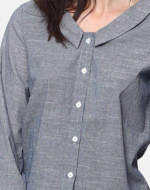 Chemise 100% Lin Ines marine