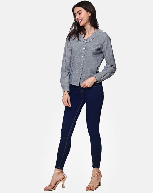Chemise 100% Lin Ines marine