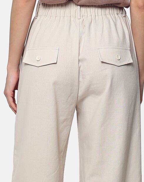 Pantalon 100% Lin Julia beige