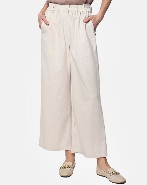 Pantalon 100% Lin Julia beige