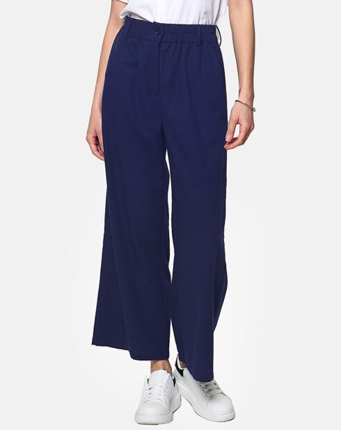 Pantalon 100% Lin Julia marine