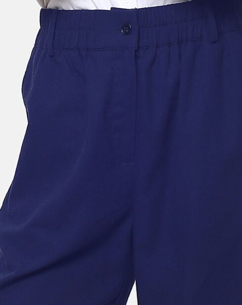 Pantalon 100% Lin Julia marine
