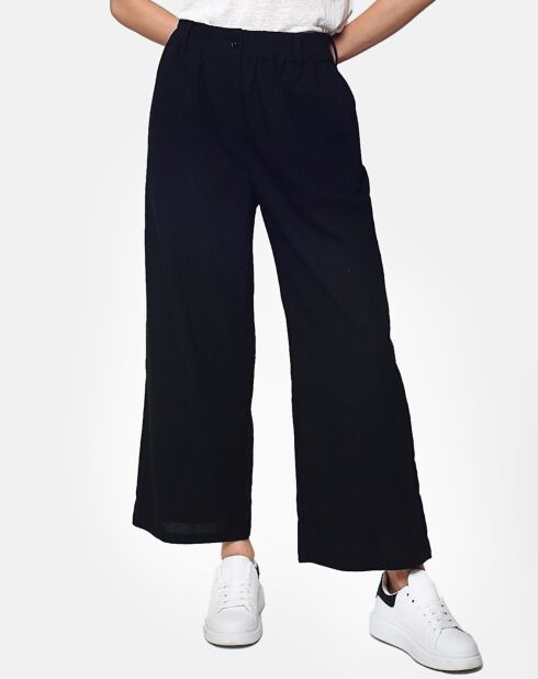 Pantalon 100% Lin Julia noir