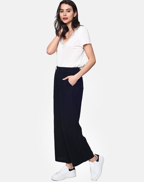 Pantalon 100% Lin Julia noir