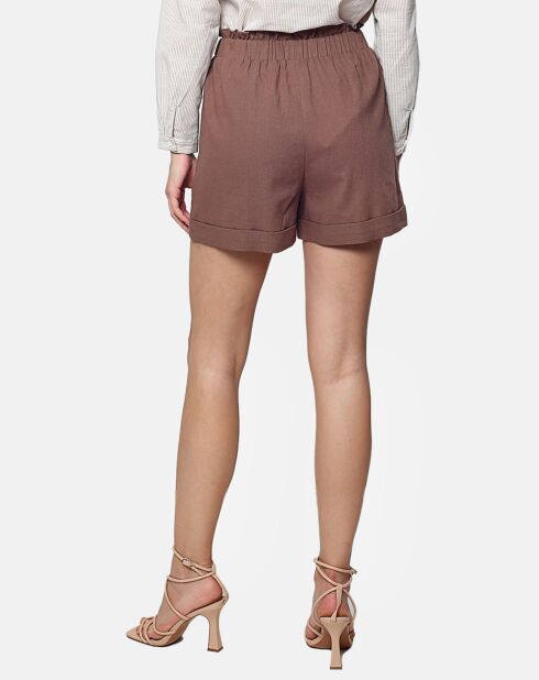 Short 100% Lin Inaya marron