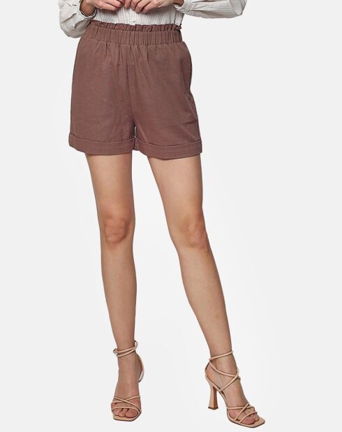 Short 100% Lin Inaya marron
