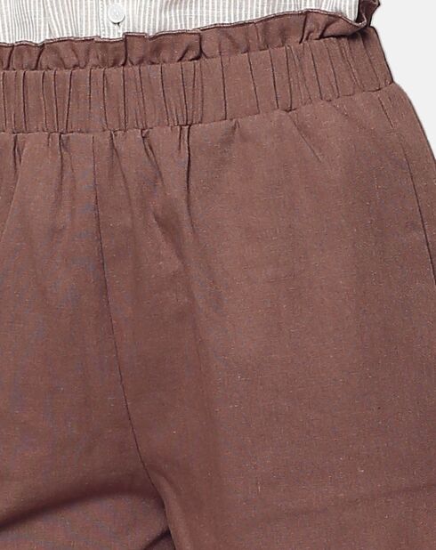Short 100% Lin Inaya marron