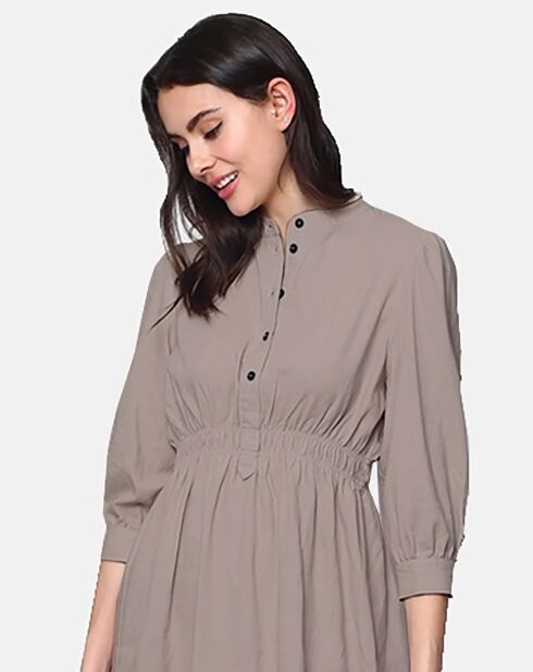 Robe 100% Lin Emma désert