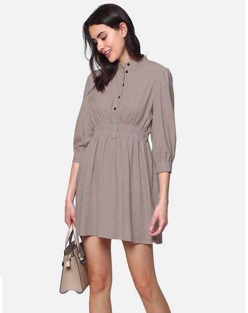 Robe 100% Lin Emma désert