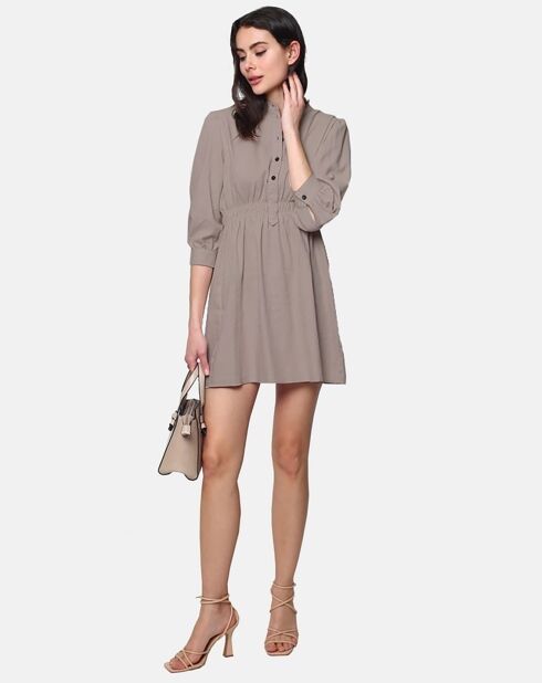 Robe 100% Lin Emma désert