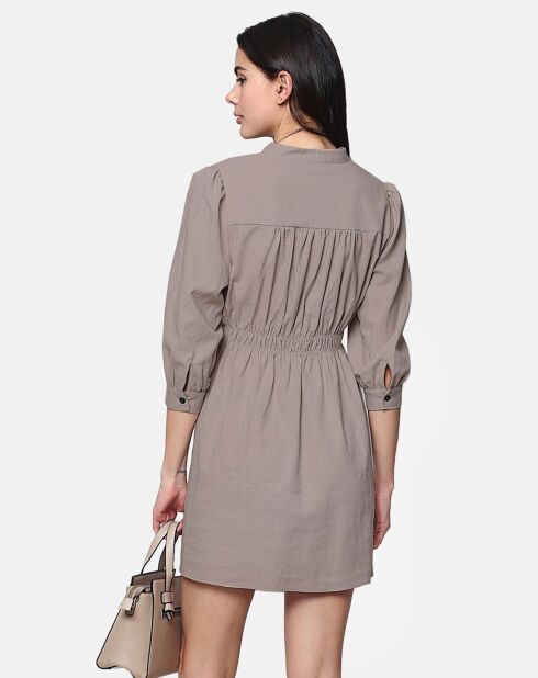 Robe 100% Lin Emma désert