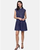 Robe 100% Lin Alice marine