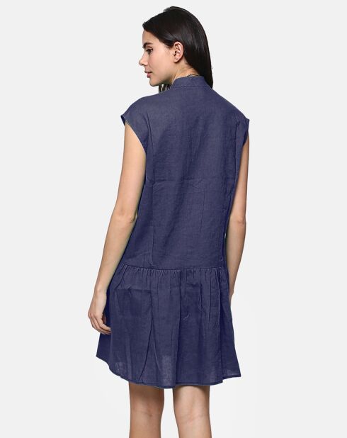 Robe 100% Lin Alice marine