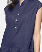 Robe 100% Lin Alice marine