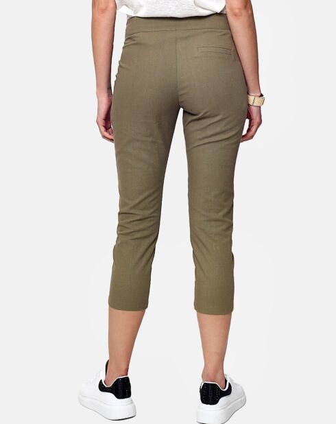 Pantalon 100% Lin Charlie kaki claire