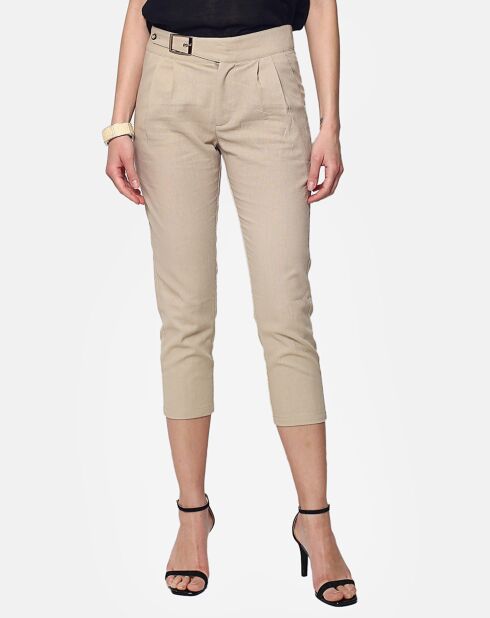 Pantalon 100% Lin Charlie beige