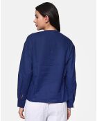 Chemise 100% Lin Lena marine