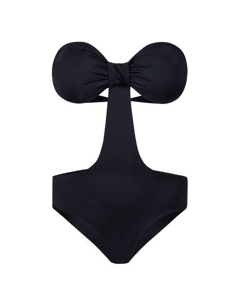 Formidable traje de baño trikini negro de una sola pieza