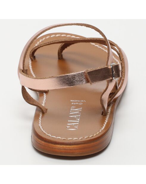 Sandales en Cuir Cora rose gold