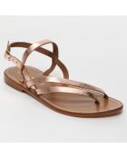 Sandales en Cuir Cora rose gold