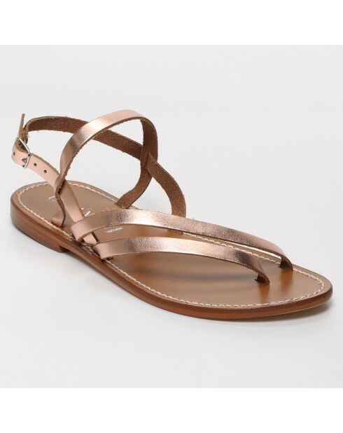 Sandales en Cuir Cora rose gold