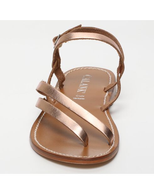 Sandales en Cuir Cora rose gold