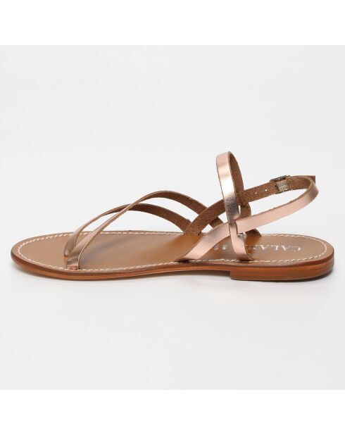 Sandales en Cuir Cora rose gold